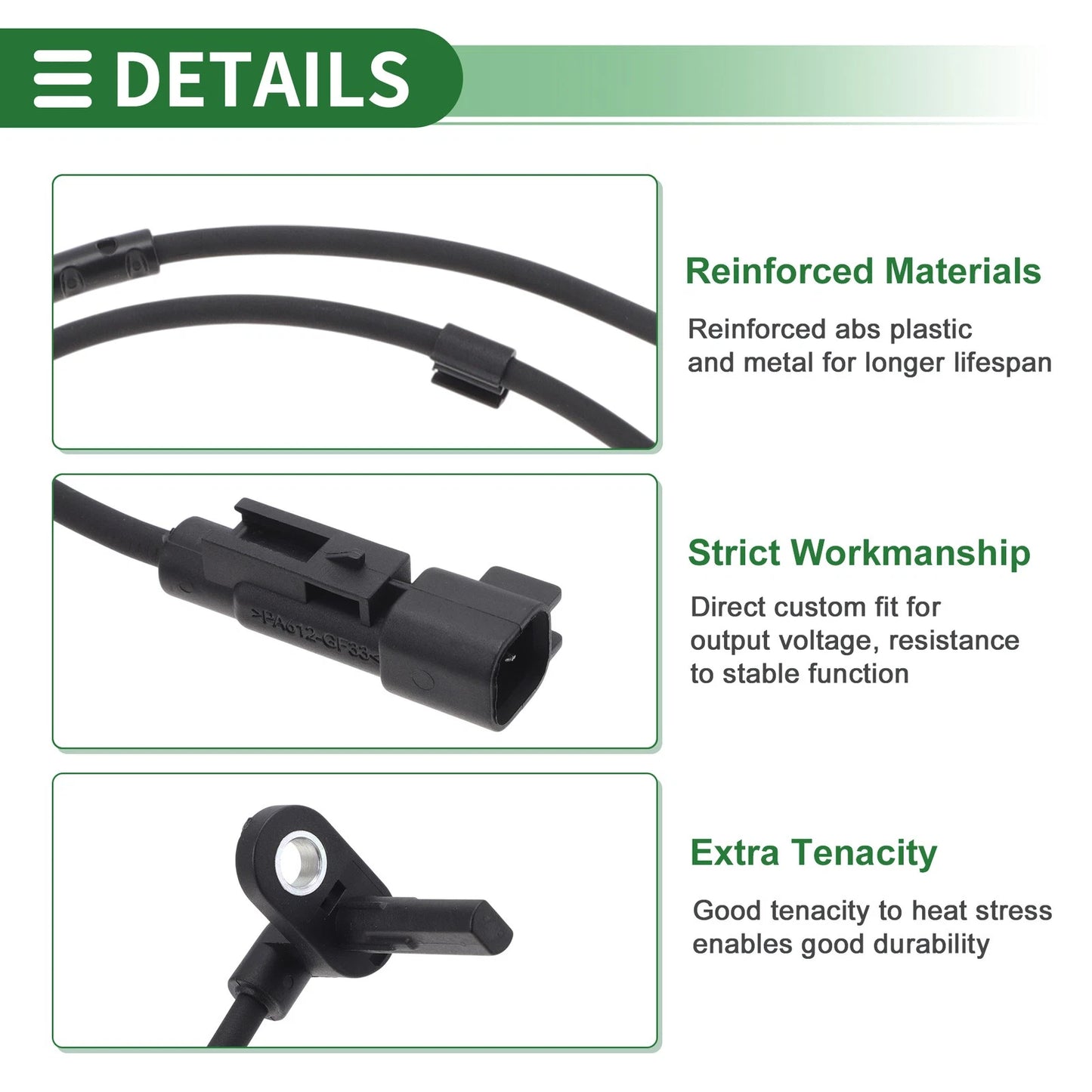ABS Wheel Speed Sensor No. 95019935 for Chevrolet Sonic (2012–2020) Front Right