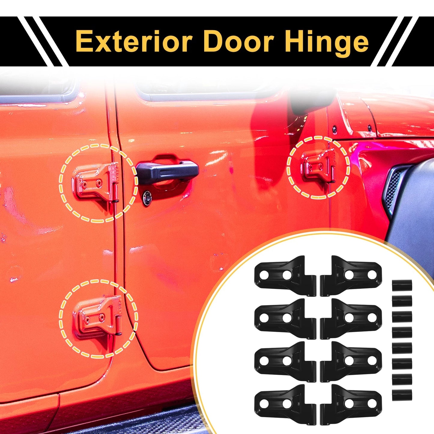 Set of 1 Door Handle Hinge Cover Trim for Jeep Wrangler JL Gladiator (2018–2023)