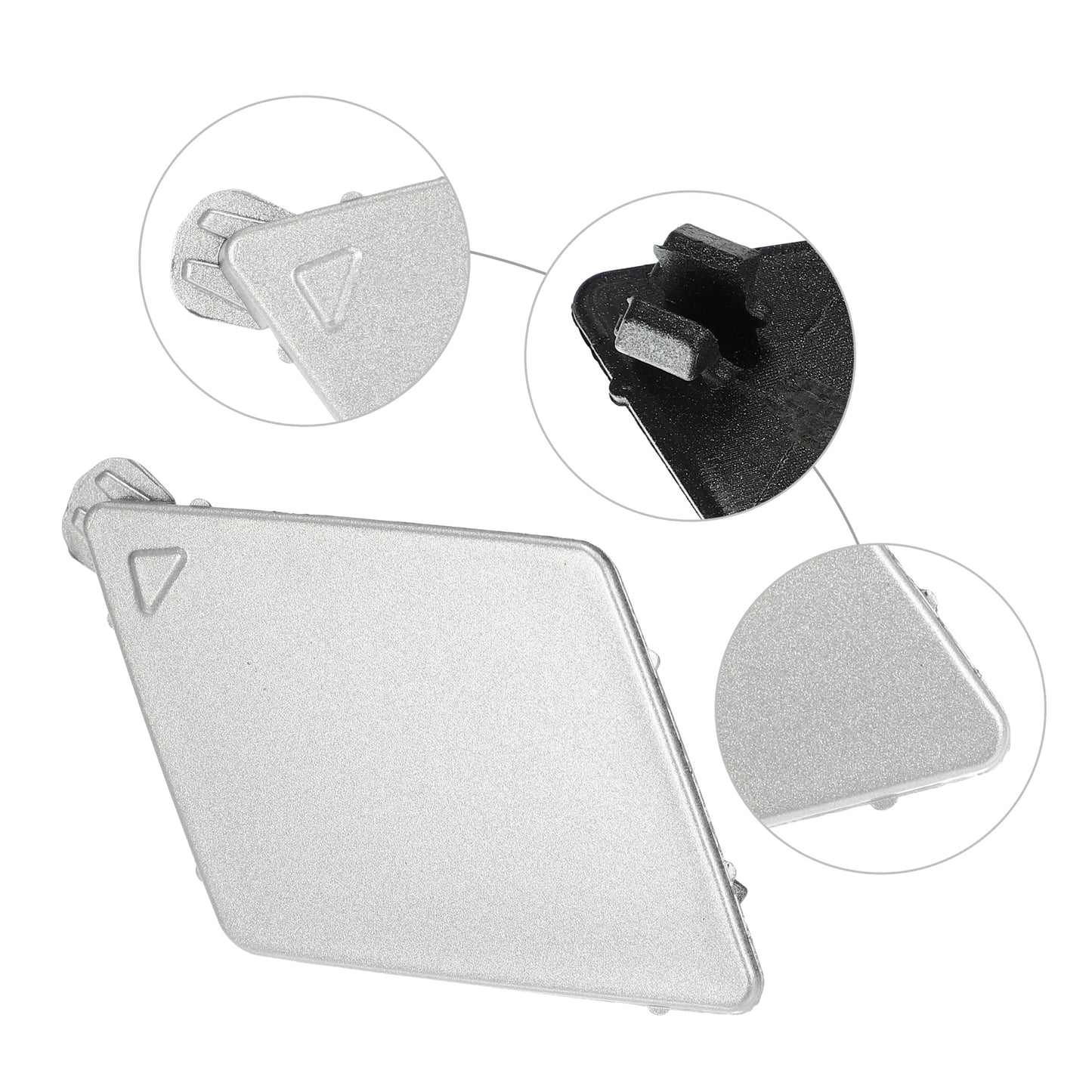 Tow Hook Cover for BMW 5 Series F10 (2011–2017) Silver Tone