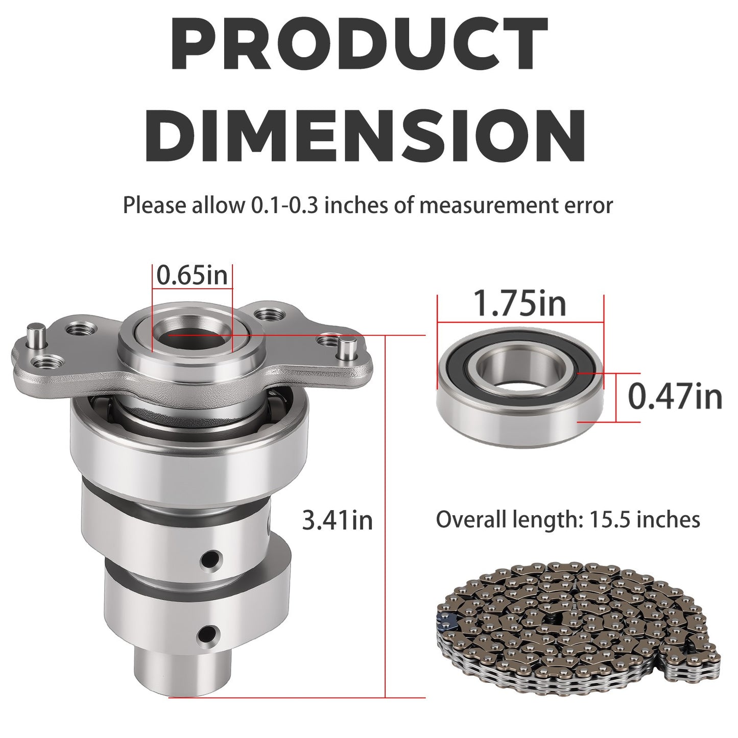 Camshaft Assembly for Yamaha Raptor 700 700R (2009–2024) w/ Timing Chain Bearing