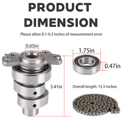 Camshaft Assembly for Yamaha Raptor 700 700R (2009–2024) w/ Timing Chain Bearing
