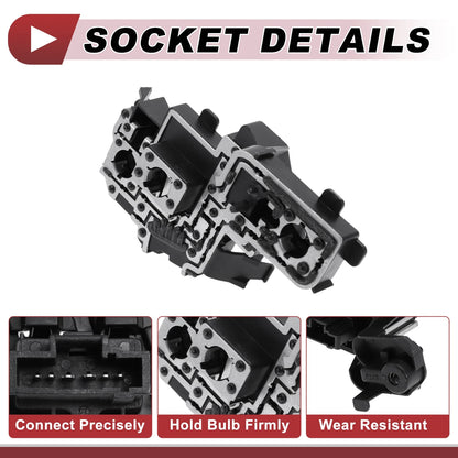 Left Tail Light Socket for Peugeot 307 T61 (2007–2014) Lamp Bulb Connector