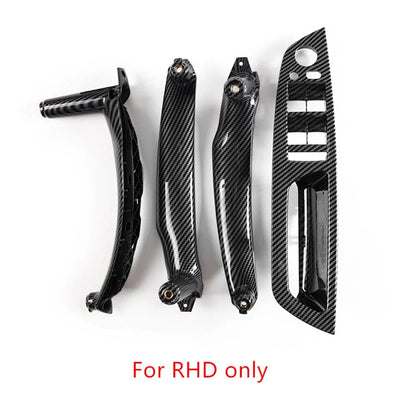 4pcs Carbon Fiber Window Switch Panel Handle Kit for RHD Cars