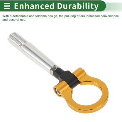 Tow Hook for Mitsubishi Lancer EX (2007–2012) 23.6mm Aluminum Alloy Gold Tone
