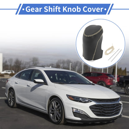 1 Pc Gear Shift Knob Cover for Chevrolet Malibu (2016–2020) Black Beige