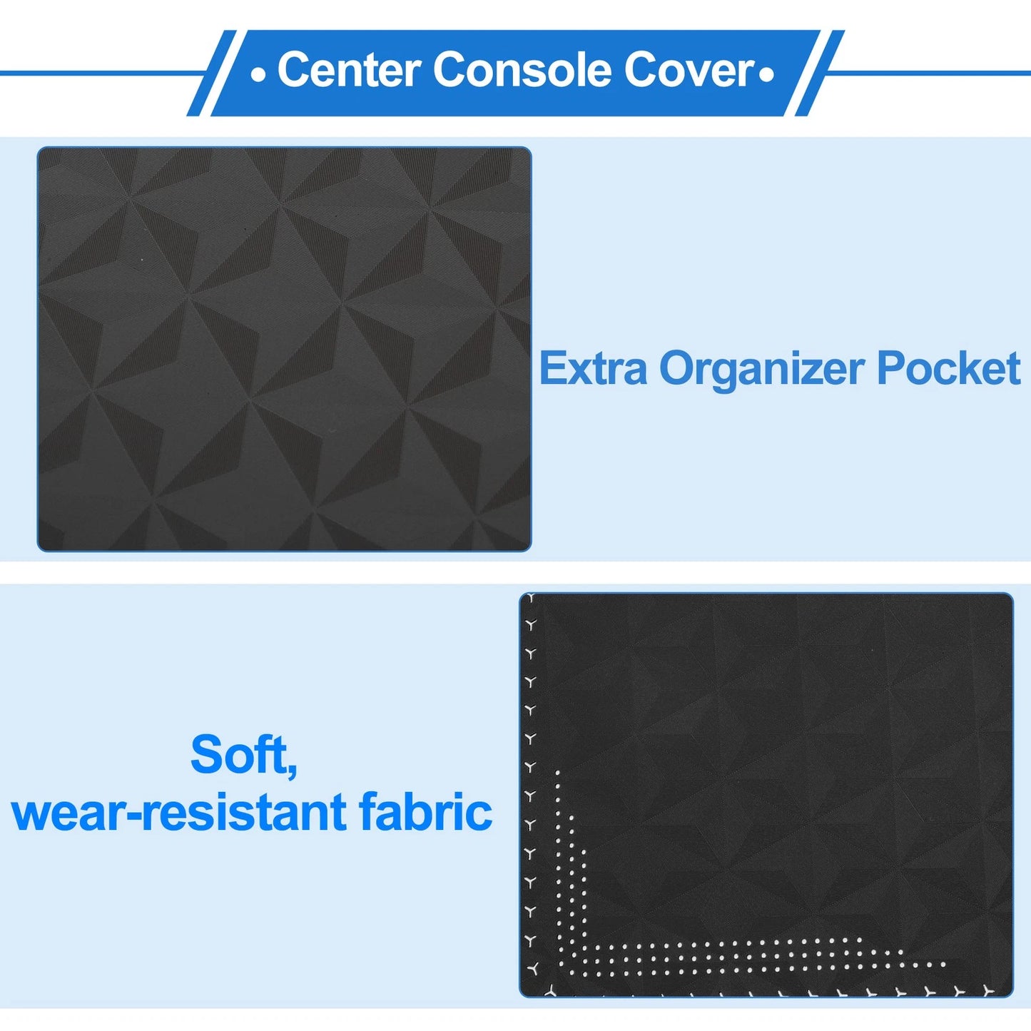 Center Console Cushion Pad for Car Armrest Seat Box Cover (12.59" x 6.29")