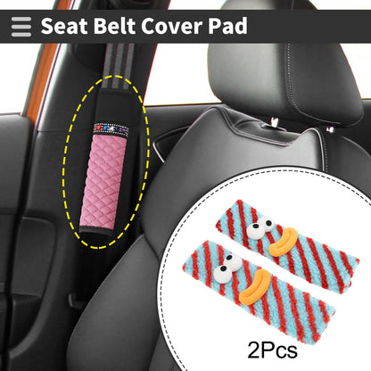 Set of 2 Seat Belt Cover Pads for Universal Fit (24cm)