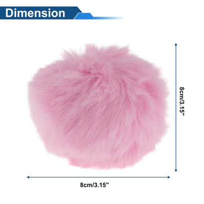 Set of 1 Pink Plush Stickers for Motorcycle Helmet