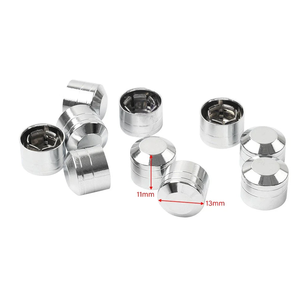 10 x Engine Cover Bolts Screw Caps CNC for Harley Twin Cam Dyna Softail Chrome