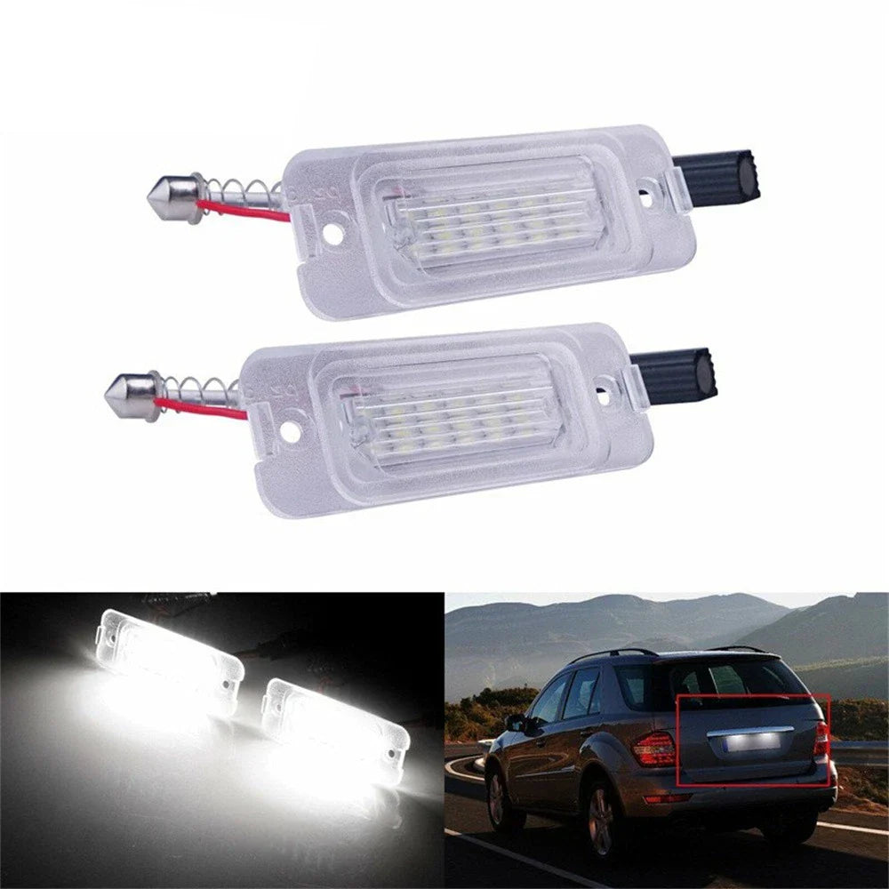White LED License Plate Lights for Mercedes-Benz W164 W251 X164 (2006-2015)