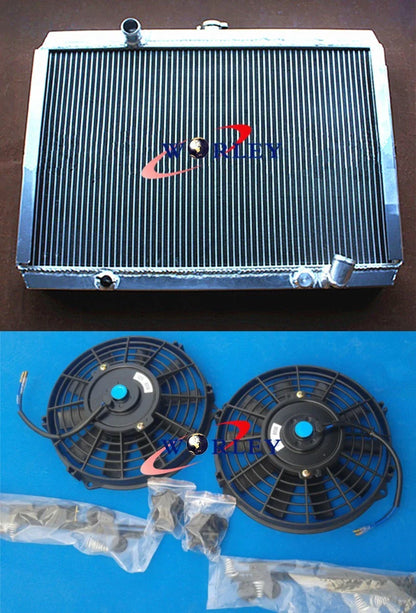 5 Row Aluminum Radiator + Fan for Mitsubishi Starion Turbo (1982-1989)