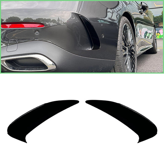 1 Pair Gloss Black Rear Bumper Spoiler Trim for Benz GLE Coupe (2024-)