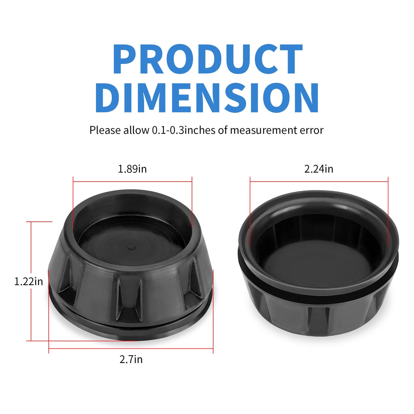 Set of 4 Wheel Center Caps for Honda Talon 1000, Pioneer 700/1000, Rubicon 500/520