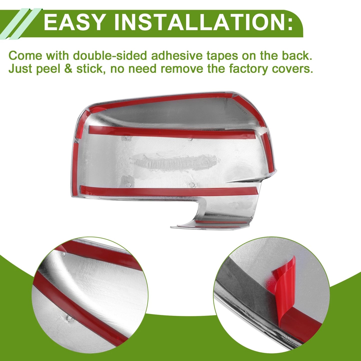 Set of 2 Side Mirror Cover Caps for Dodge (Electroplating Color)