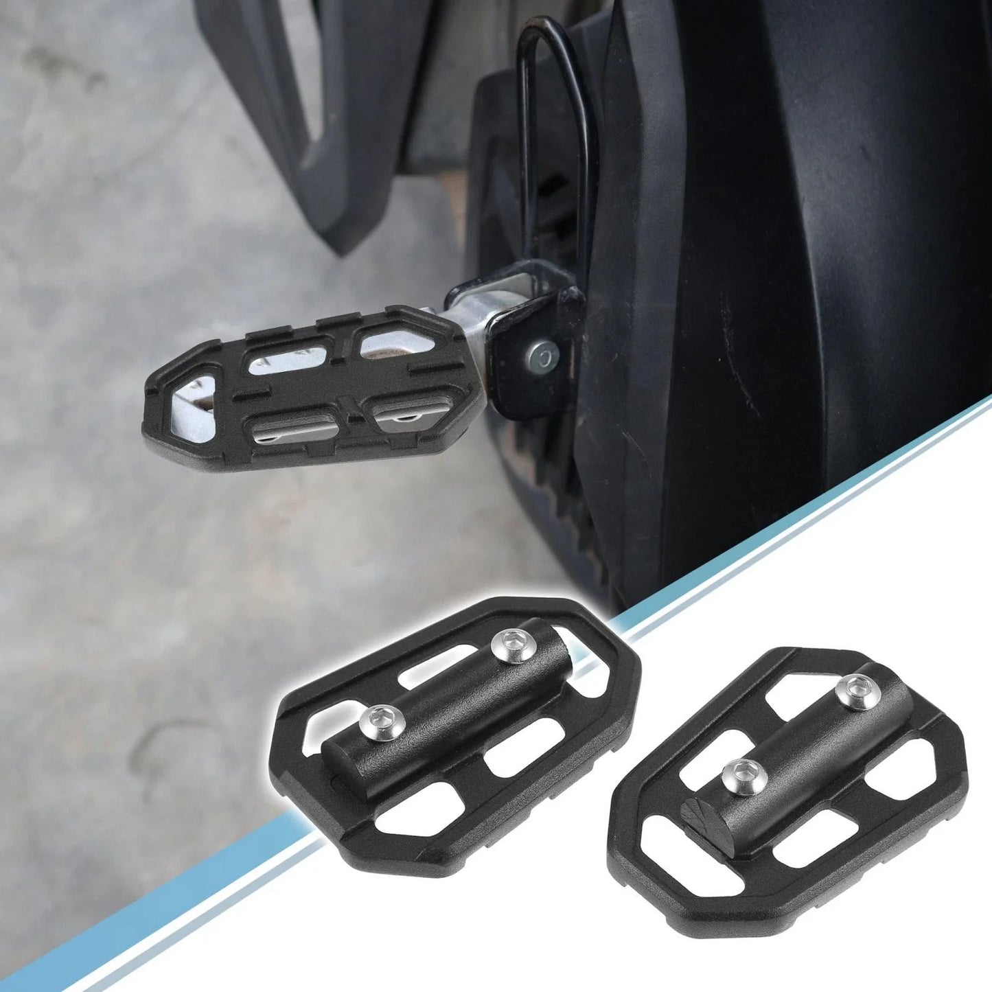Pair Aluminum Wide Foot Pegs Footrest for BMW R1200GS LC G310GS S1000XR F85