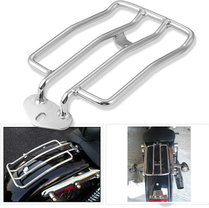 Chrome Solo Seat Rear Luggage Rack for Harley Sportster XL 883 1200 (2004-2015)