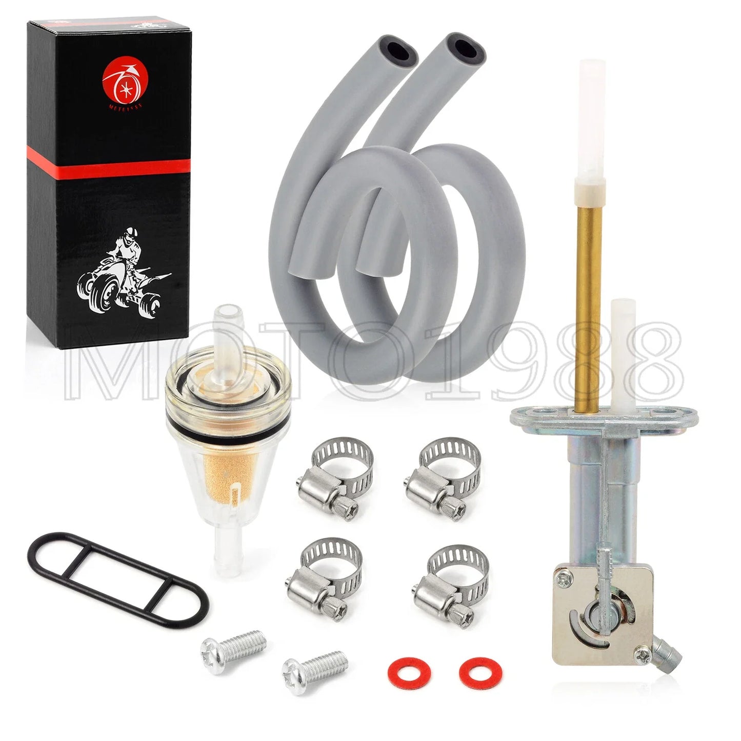 Fuel Valve Petcock & Screw for Kawasaki Bayou 220 300 KLF220 KLF300 (1986–2004)