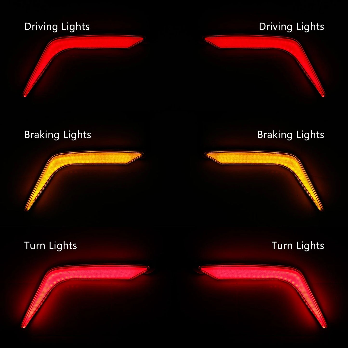 Rear Saddlebag Turn Brake Lights Accents for Honda Goldwing GL1800 (2018-2025)