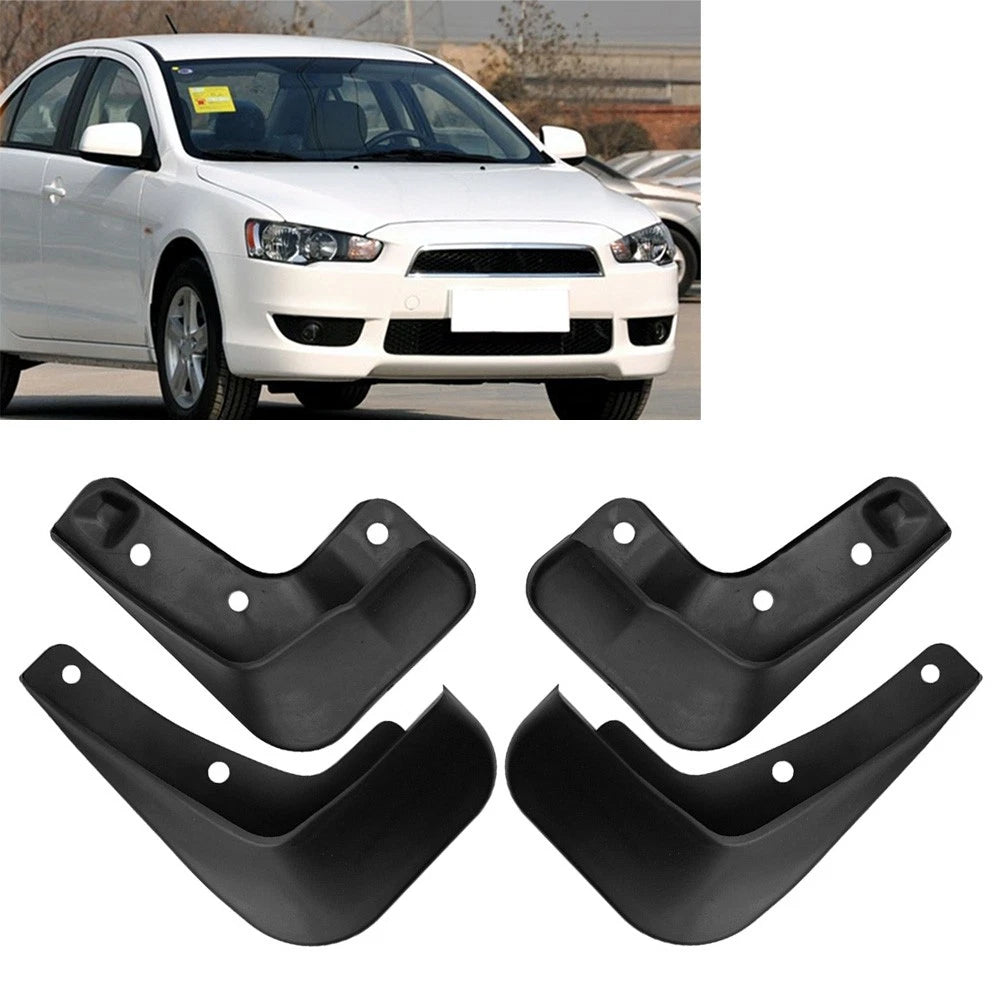 Set of 2 Mud Flaps Splash Guards for Mitsubishi Lancer (2009–2011)