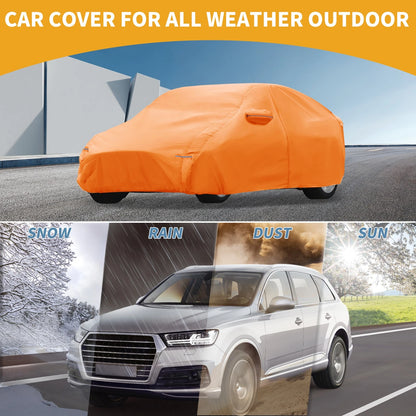 Waterproof Car Cover for Kia EV6 (2022–2023) Orange Cotton with Zipper