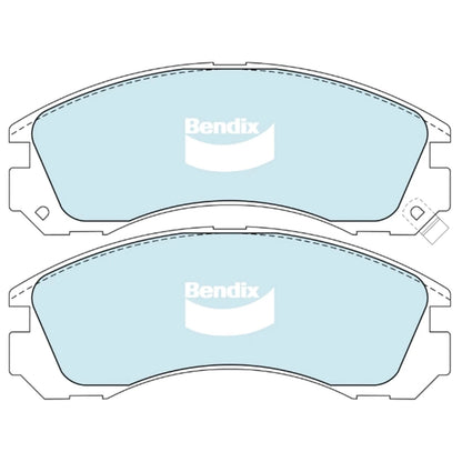 Set of 4 Bendix Front Disc Brake Pads for Mitsubishi Verada (1996–2004)