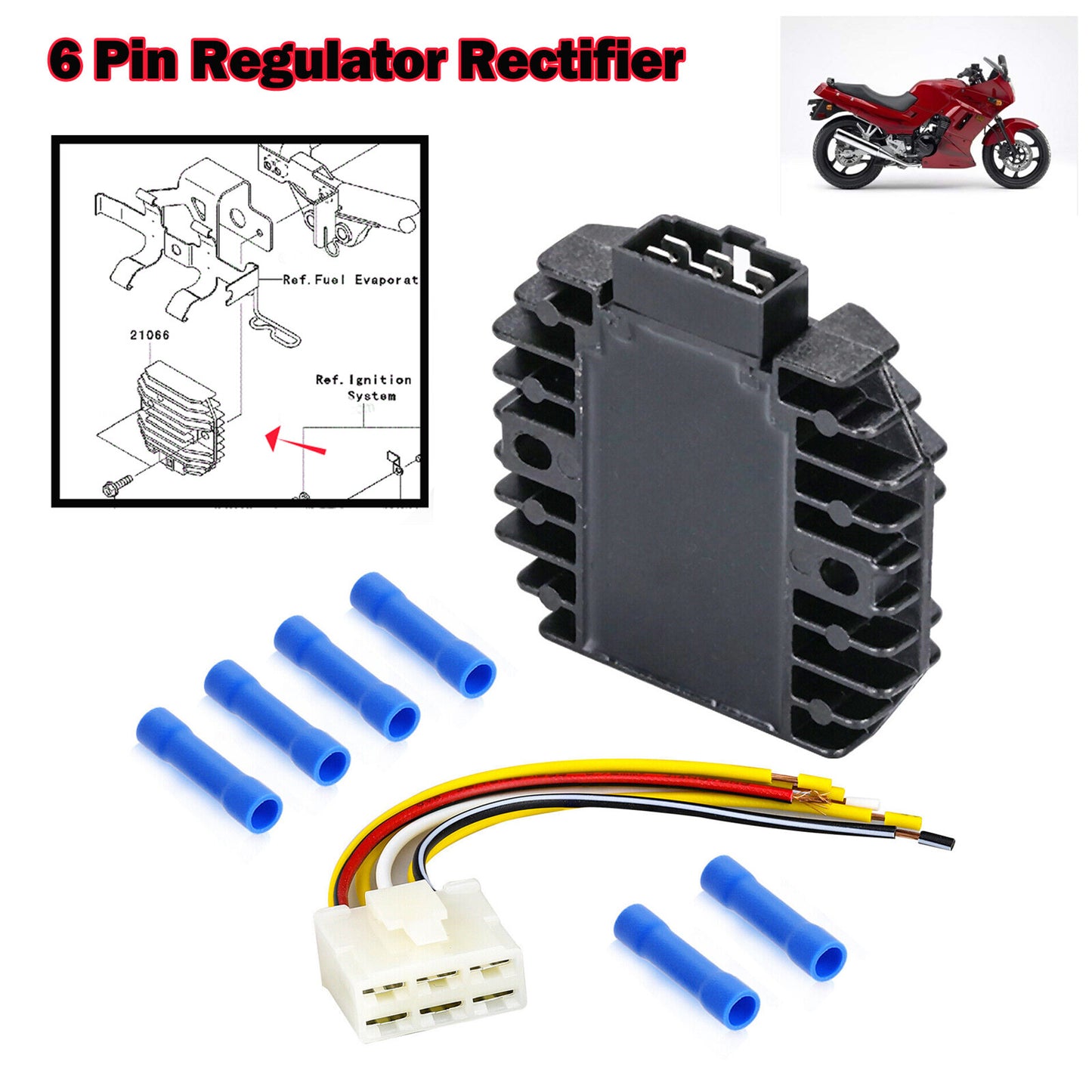 Regulator Rectifier for Kawasaki EX250 Ninja 250R (2008–2012)