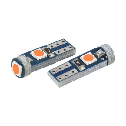 5 Pcs T5 3030 Canbus Red LED Indicator Light Bulb for Automotive