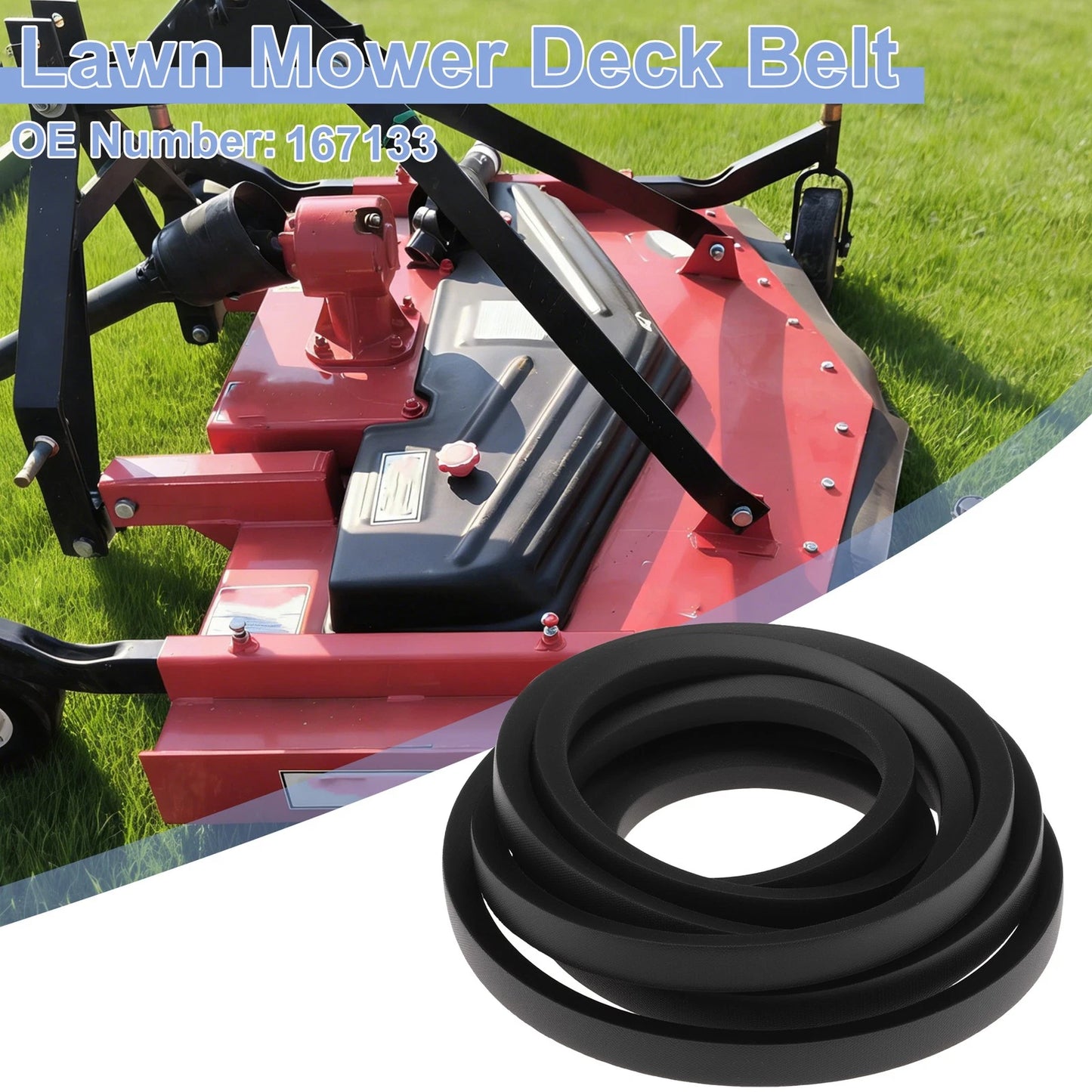 Lawn Mower Deck Belt for King Kutter RFM-60, RFM60, FM60 (No.167133)