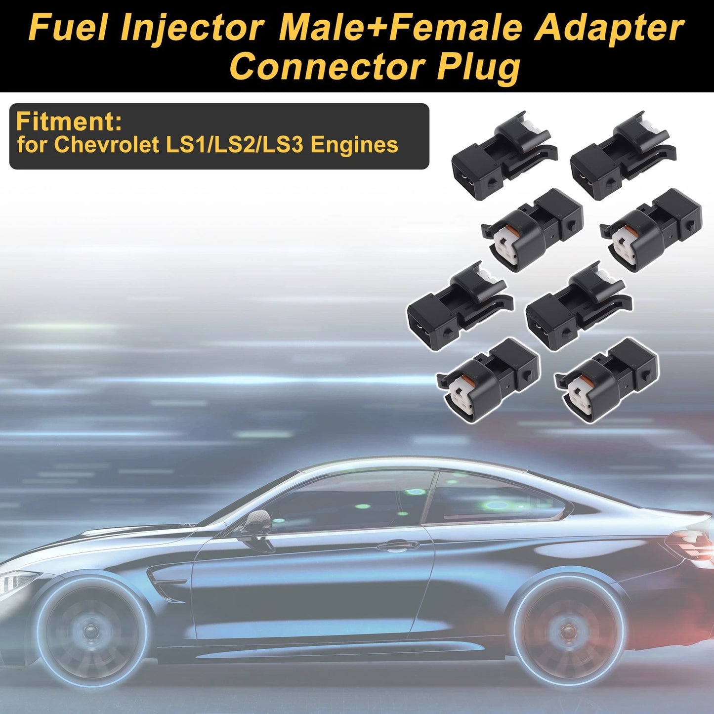 8 pcs 2 Pin Fuel Injector for Chevrolet LS1/LS2/LS3 (1997–2013)