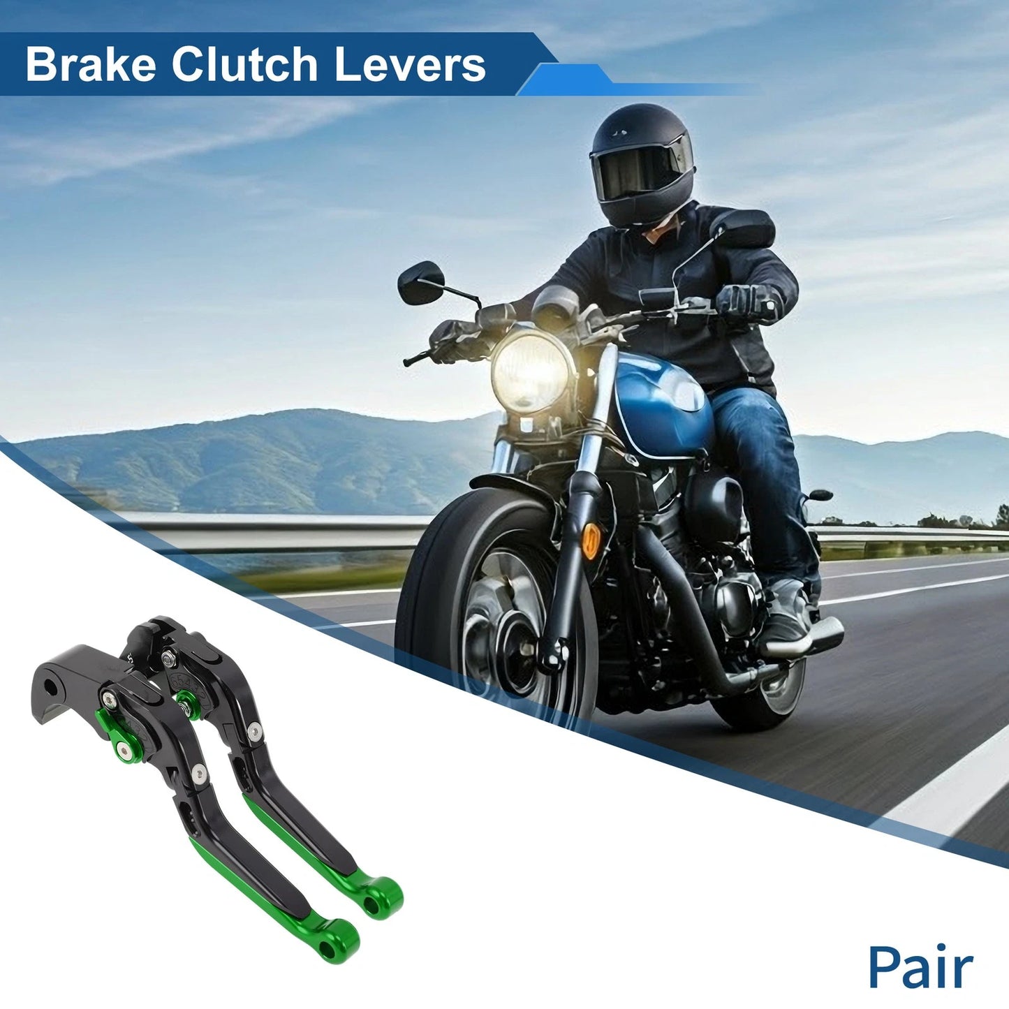 Short Long Brake Clutch Lever for Suzuki GSX-S1000/F/S/ABS (2015–2020) Black Green
