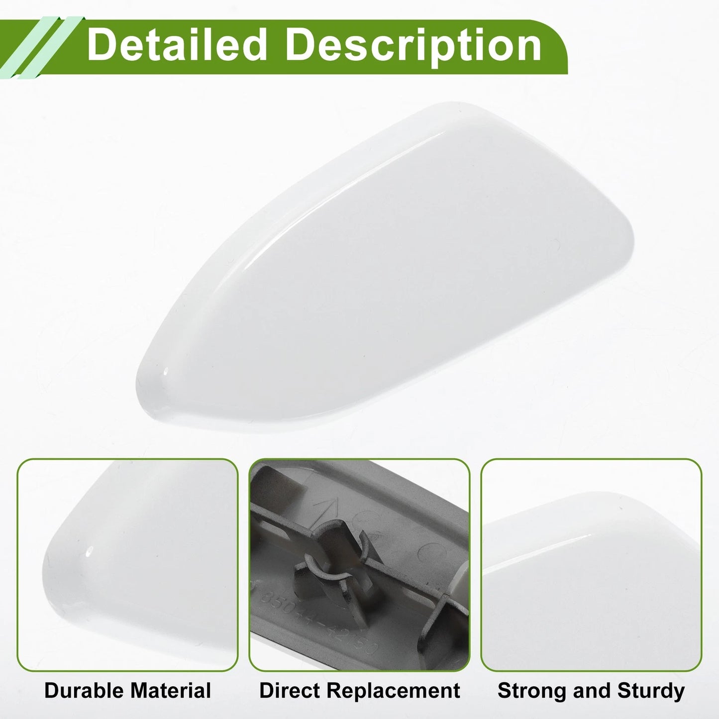 Front Right Washer Nozzle Cover Cap for Toyota Rav4 (2010–2012) 8504442150 White