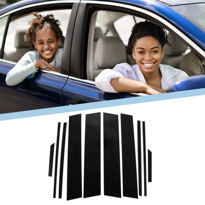 10X Car Pillar Window Trim Cover for Toyota RAV4 (2019–2023) Black
