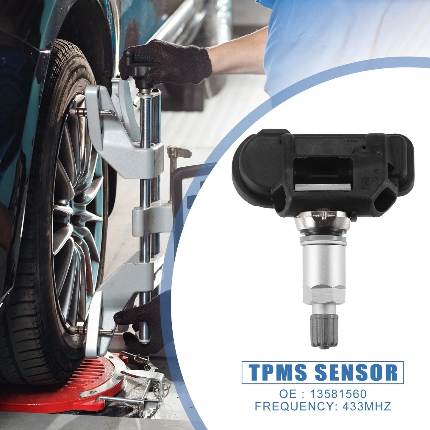 4 x TPMS Sensors for Chevrolet C7 Corvette (2014-2019) - Durable Plastic Black