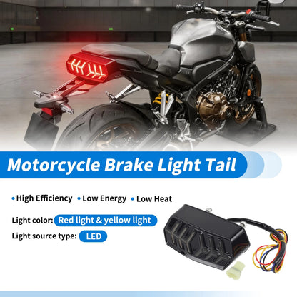 LED Motorcycle Tail Light for Honda MSX/Grom125 (2013–2023) 12V Red Yellow