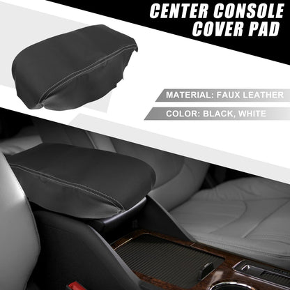 Center Console Armrest Cover for Dodge Charger (2008-2010) Black with Stitches