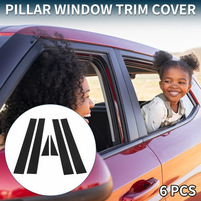 Set of 6 Door Pillar Window Trim for Toyota Sienna (2002–2009) Black