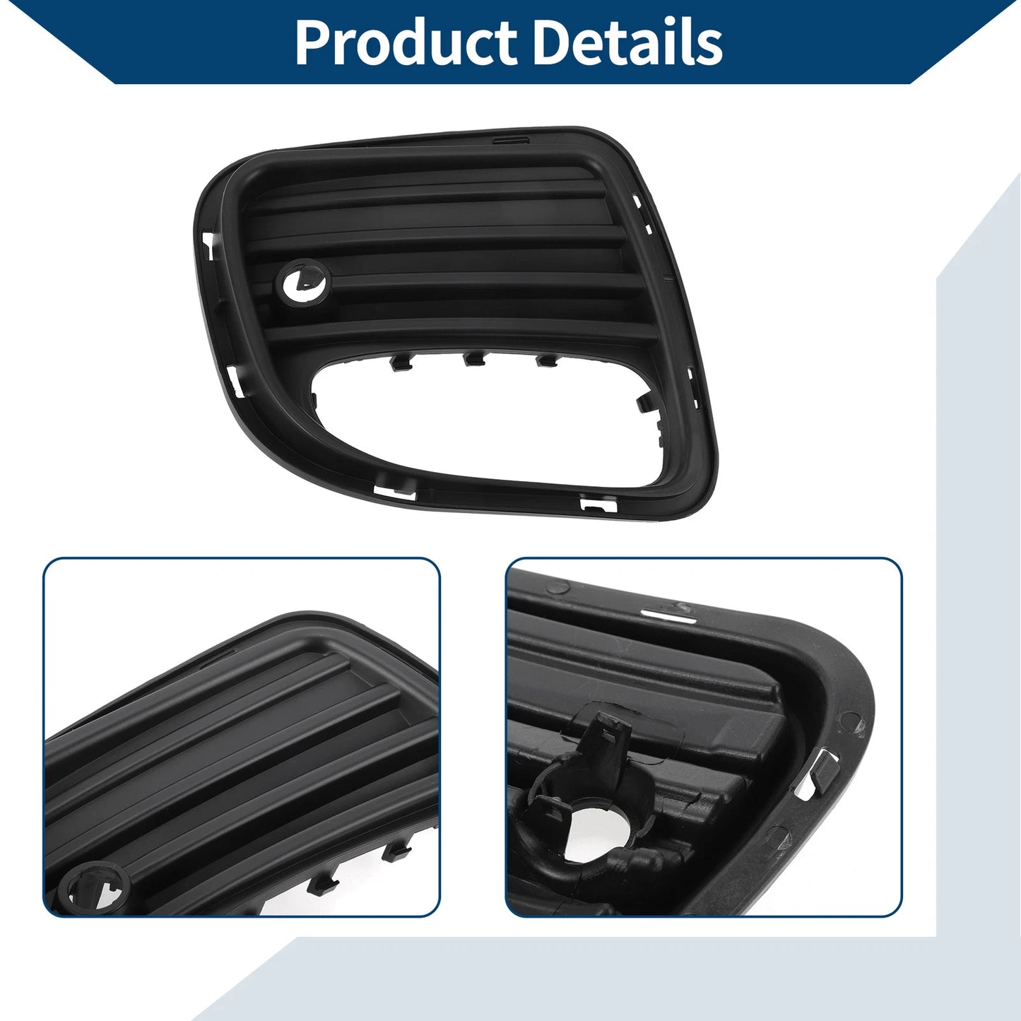 1 Pc Rear Left Fog Light Grill for Mini R56 (2005-2015) Black