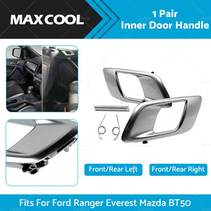 1 Pair Inner Door Handle for Ford Ranger, Everest, Mazda BT50 (2006-2023)