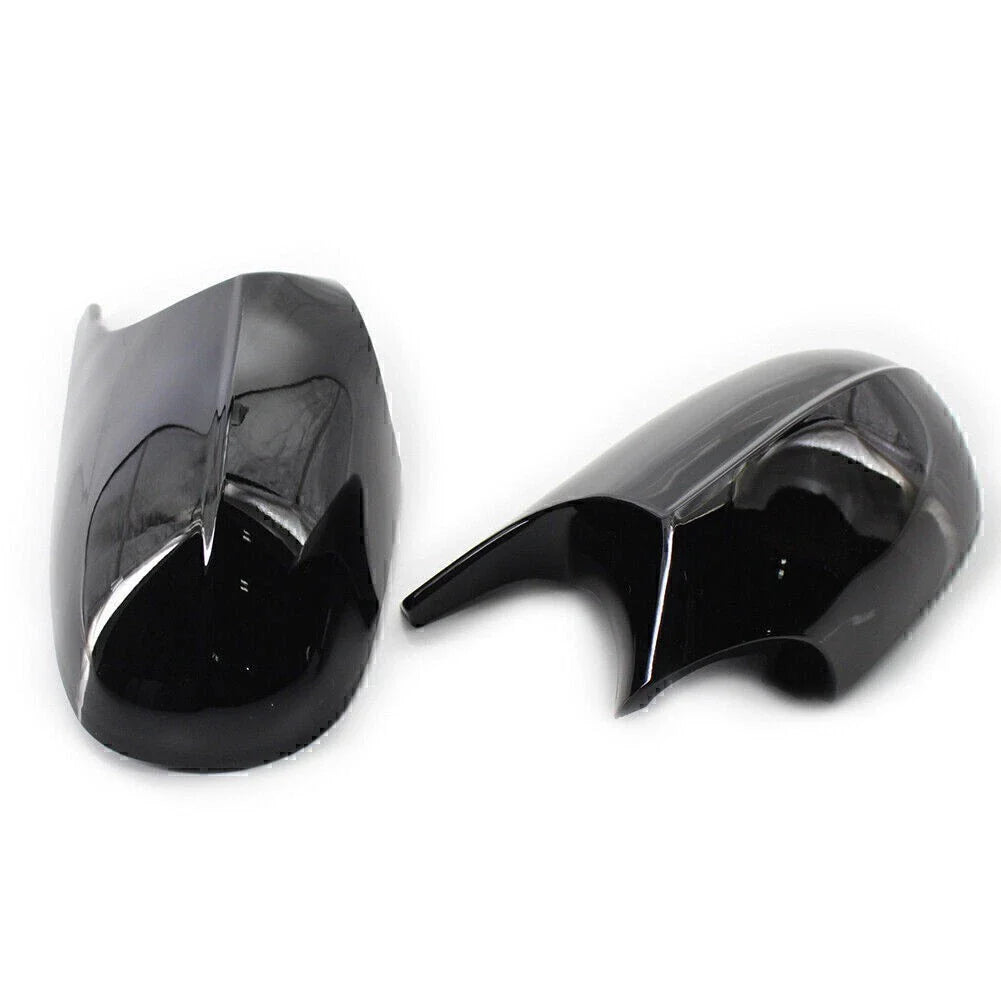Gloss Black Side Rear Mirror Cover Caps for BMW E90 3 Series (2009-2011)