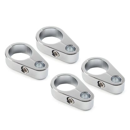 4X Brake Clutch Cable Wire Clamp Clip Chrome for Harley 1" Handlebar