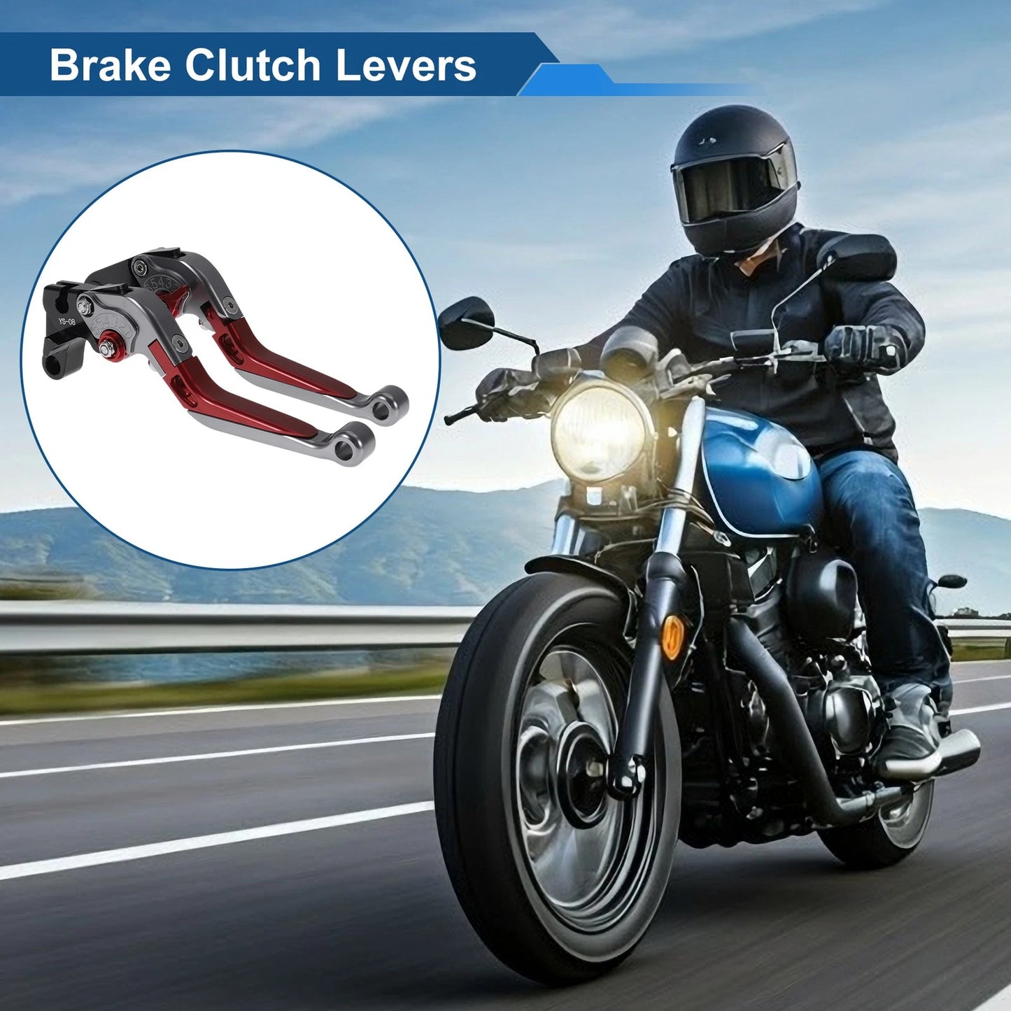 Adjustable Brake Clutch Levers for Honda CBR600RR (2007–2016) Titanium Red