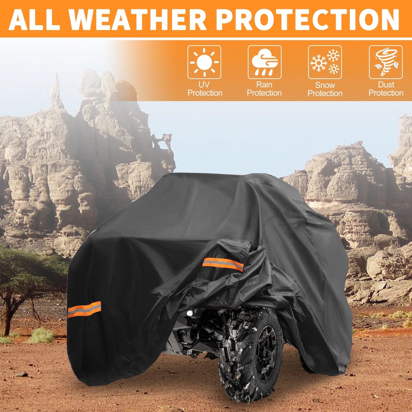 ATV Cover for Polaris Sportsman 850/XP 1000/X MR (Black)