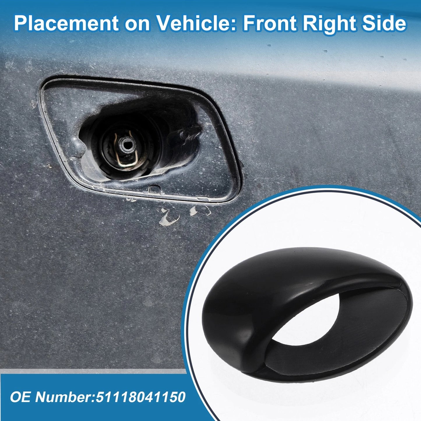Front Right Headlight Washer Nozzle Cap for BMW M3 (2008–2013)