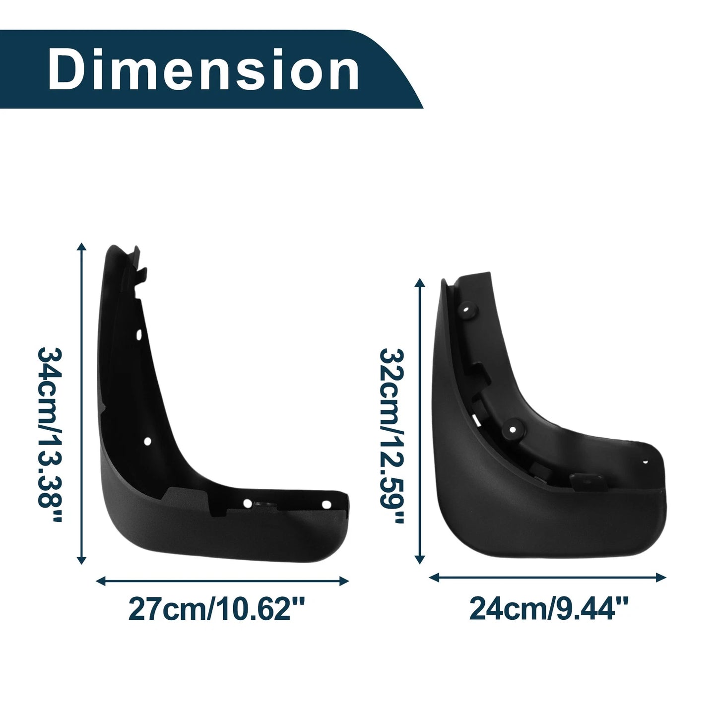 Set of 4 Mud Flaps Splash Guards for Volkswagen Golf Wagon MK6 (2008–2015)