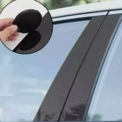 8X Carbon Fiber Window Door Trim Pillar Posts Cover for Mazda CX-50 (2023–2024)