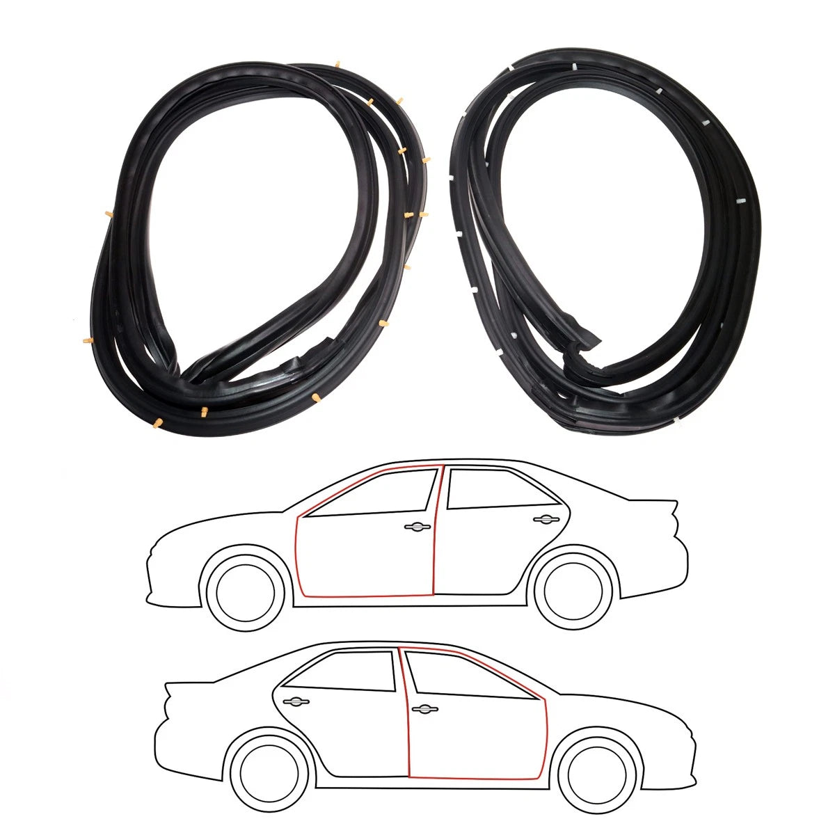 Front Door Weatherstrip Set for Nissan Bluebird U12 (1987–1992)