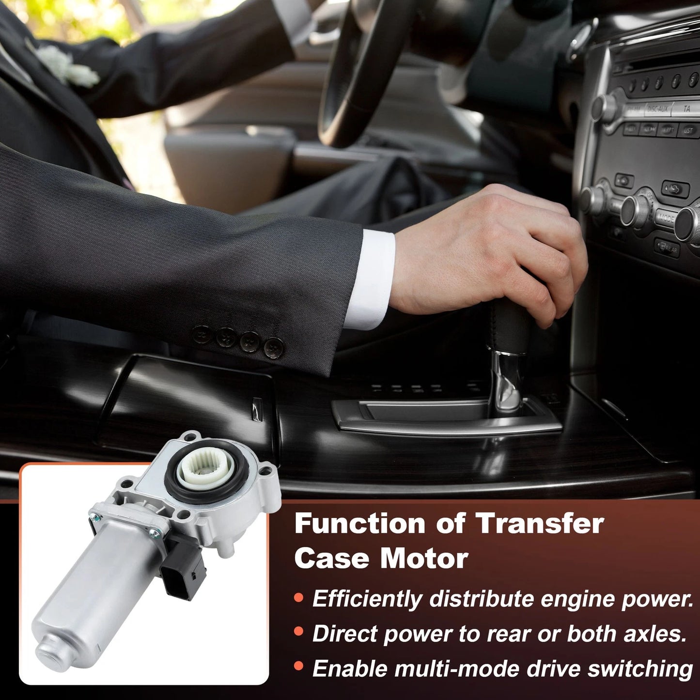 Transfer Case Shift Motor 600-932 for BMW X3 (2004–2010), X5 (2004–2013), X6