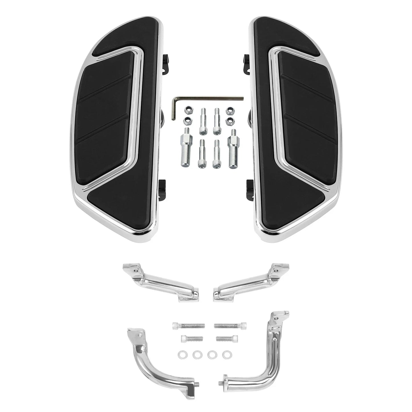 Chrome Driver Floorboards Footboards Bracket for Harley Road Glide (2014-2024)