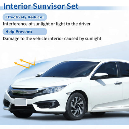 Sun Visors for Honda Civic 1996-2000 Gray (2 x Covers)