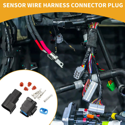 2 Pin Waterproof Sensor Wire Harness Connector Plug for Car Boat RV